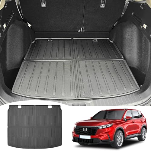 Rear Cargo Mat for 2023 2024 2025 Honda CRV Hybrid Cargo Liner All Weather TPE Anti-Slip Trunk Mat for 2023-2025 Honda CR-V Accessories (Fit 23-25 Hybrid Upper Deck)