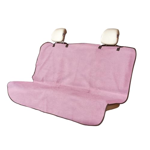 Back Seat Cover for Car Trucks Van SUV,Waterproof Rear Bench Towel Seat Covers for Dogs and Kids,Automotive Backseat Protector (Pink)