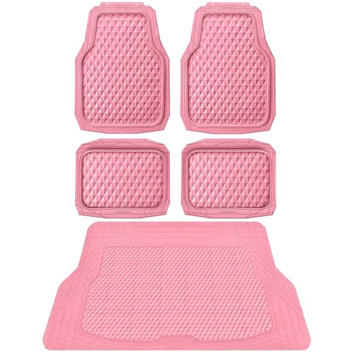 CAR PASS Heavy Duty Rubber Pink Cargo Liner