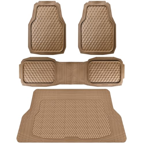 CAR PASS Heavy Duty Rubber Beige Cargo Liner