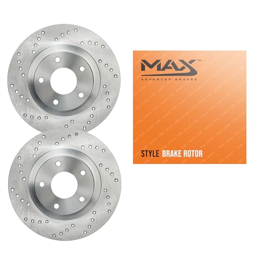 Max Advanced Brakes Cross-Drilled Rotors