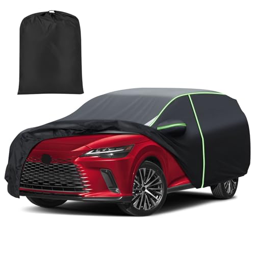 Mixsuper Liner Car Cover for Lexus RX 1999-2026 (RX330 RX350 RX400H RX450H RX500H), 7 Layers Waterproof Car Cover Accessories for RX with Zipper Door, Windproof Straps, Reflective Strips, All Weather