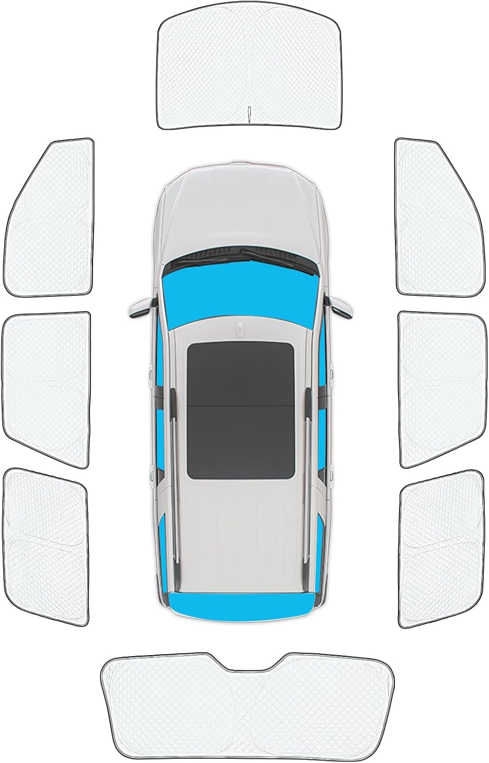 KMF 8pcs Thicken Full Sun Shades (Expedition)