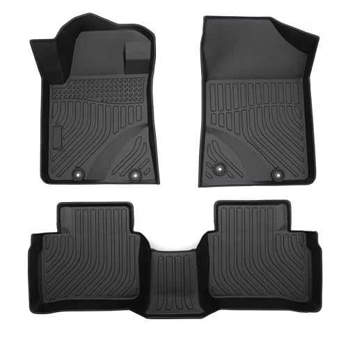 Cartist Floor Mats for Nissan Altima 2013 2014 2015 2016 2017 2018 All Weather Floor Mat for Altima Accessories Waterproof Car Floor Mats Black Front Rear Heavy Duty TPE Carpet