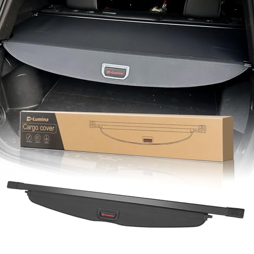 D-Lumina Cargo Cover - Compatible with Kia EV9 2024 2025 - Retractable Rear Luggage Trunk Security Covers Protector Anti Theft Shield Shade, Canvas