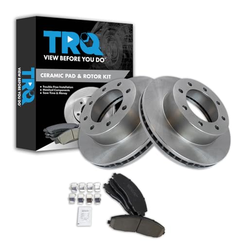 TRQ Front Brake Pad & Rotor Kit — F-250