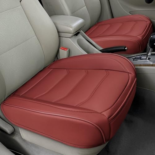 BOPUOVRE PU Leather Seat Cover (Dull-red)