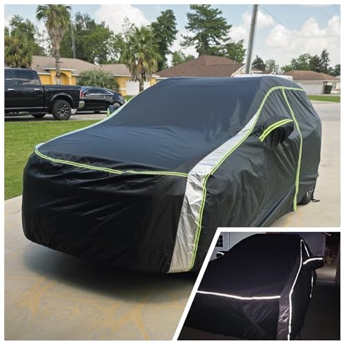 Cartist 420D Car Cover Fits for Kia Sorento 20022025 2026,All Weather Waterproof Car Covers for Sorento Accessories with Zipper Door & Reflective Safety Strips,Sun Rain Snow Dust Uv Protection