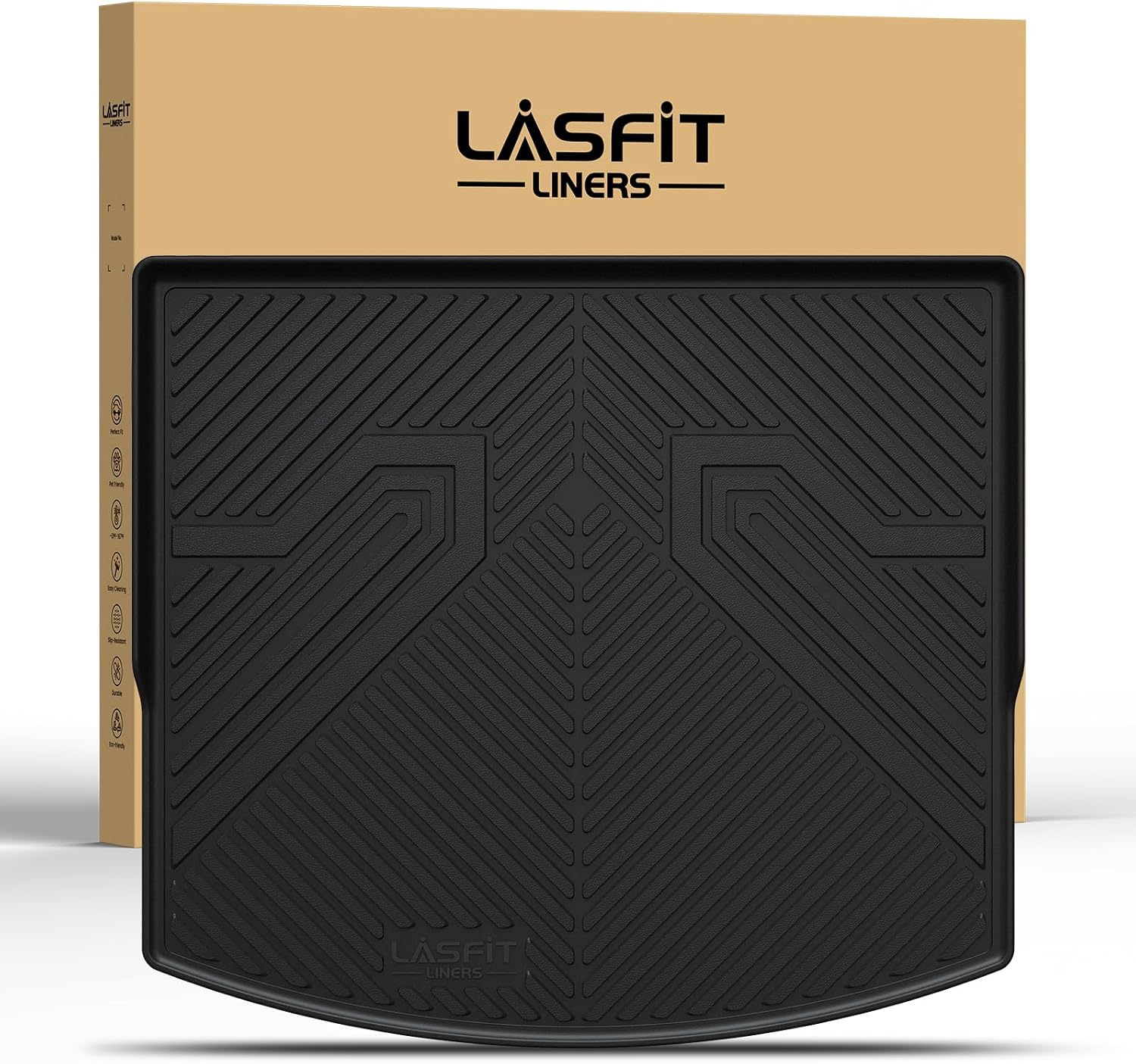LASFIT Cargo Mat for Mazda CX5 2017-2025, CX 5 All Weather Trunk Mat for 2017 2018 2019 2020 2021 2022 2023 2024 2025 Mazda CX5 Cargo Liner Tray Accessories, Black