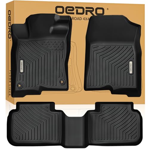 OEDRO Floor Mats Fit for Honda Civic 2022-2026 / Acura Integra 2023-2025,All Weather Custom Fit Heavy Duty Floor Liners 1st & 2nd Row Set (Not for Coupe Models)