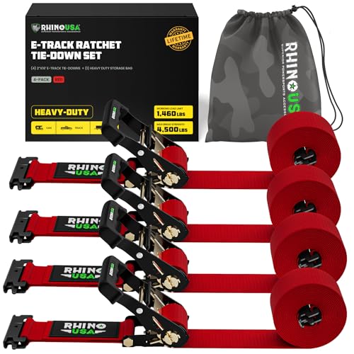 Rhino USA E Track Ratchet Straps