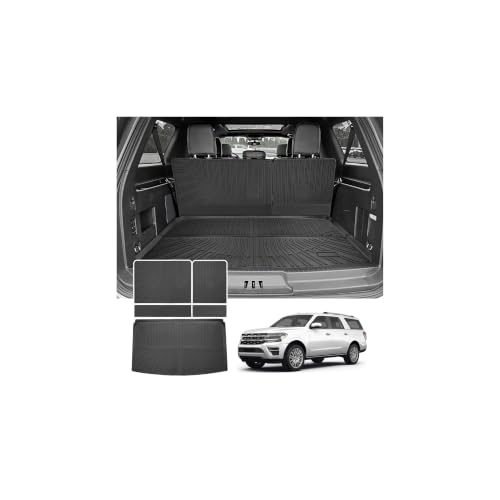 Cartist Trunk Mat & Backrest Mat for Ford Expedition Max/Lincoln Navigator L 2018-2024, All Weather Rear Seat Back Cover Cargo Mat for 18-24 Expedition Max/Navigator L Accessories (Only for Max & L)