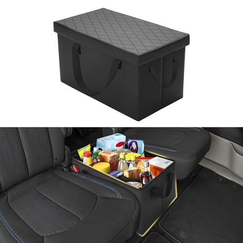 Mixsuper Liner Car Seat Organizer for Chrysler Pacifica 2017-2025 2026, Console Organizer Backseat Box for Pacifica, Dog Toy Box Storage Bin Kids Toys Baby Supplies Travel Accessories