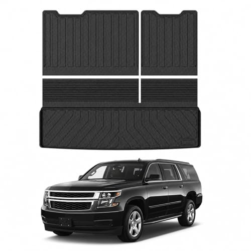 Mixsuper Cargo Liner for Tahoe/GMC Yukon 2015-2020 (Non XL), Trunk Mat for Tahoe Accessories All Weather Cargo Mat Rear Trunk Liner Black