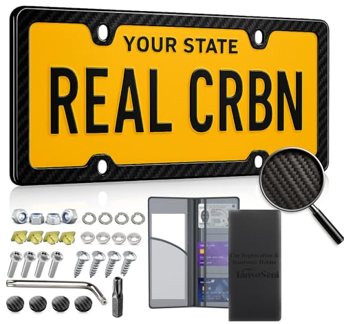 TansoSeni Carbon Fiber License Plate Frame (Budget Pick)