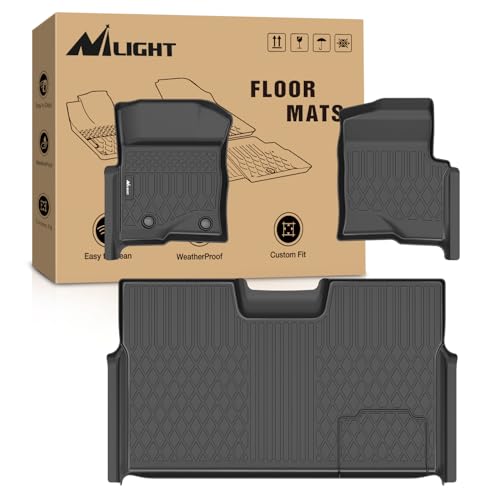 Nilight TPE Floor Mats for Ford F150 F-150 SuperCrew Crew Cab Bucket Seat 2010 2011 2012 2013 2014, All Weather Custom Fit Heavy Duty Floor Liners