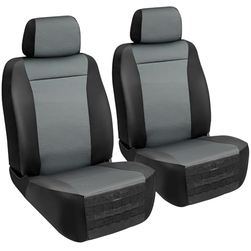 Maverick Heavy Duty Seat Covers for Front Seats; Fits Full-Size SUV or Truck; Includes Front and Rear Storage Pockets, Built-in Molle Style Organizer; Semi-Custom Fit; 2pcs
