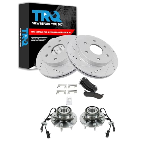 TRQ Semi-Metallic Kit w/ Hubs (Cadillac/Chevy/GMC)