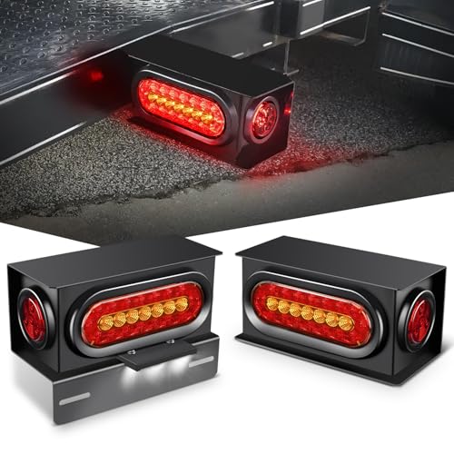 Nilight 2 PCS Steel Trailer Light Boxes (Budget)