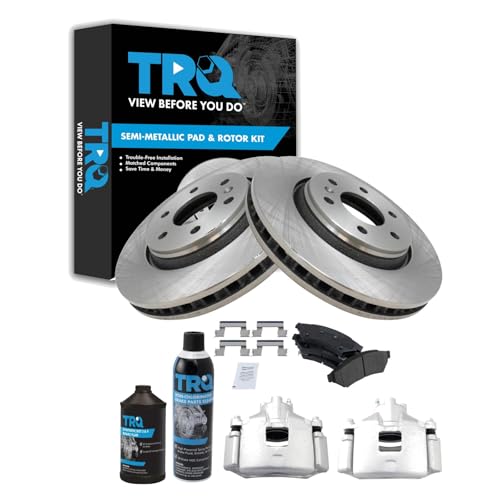 TRQ Front Brake Pad & Rotor Kit Semi-Metallic Compatible with 2005-2007 Buick Terraza 2006-2008 Chevrolet Uplander 2006 Pontiac Montana 2006-2007 Saturn Relay