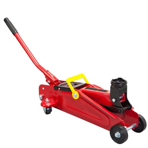 BIG RED Torin Hydraulic Trolley Service/Floor Jack with Blow Mold Carrying Storage Case, 1.5 Ton (3,000 lb) Capacity, Red,TAM820014S-1