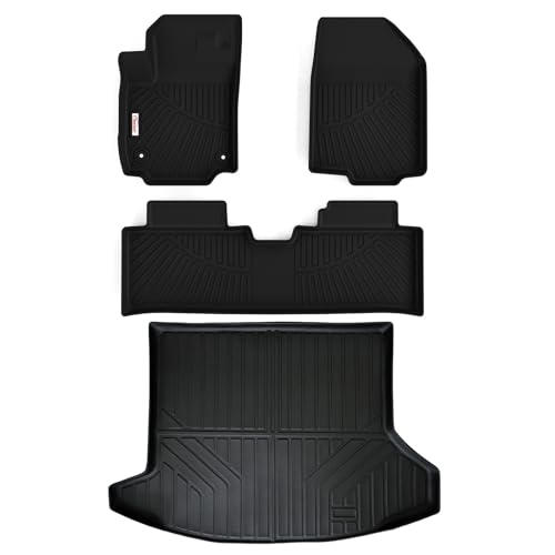 Tesson Floor Mats & Trunk Mat for Chevy Equinox 2025 2026(Not for EV),All Weather Protection Accessories Custom Full Set Liners Include 1st & 2nd Row Automotive Floor Mats TPE Winter Slush Car Liner