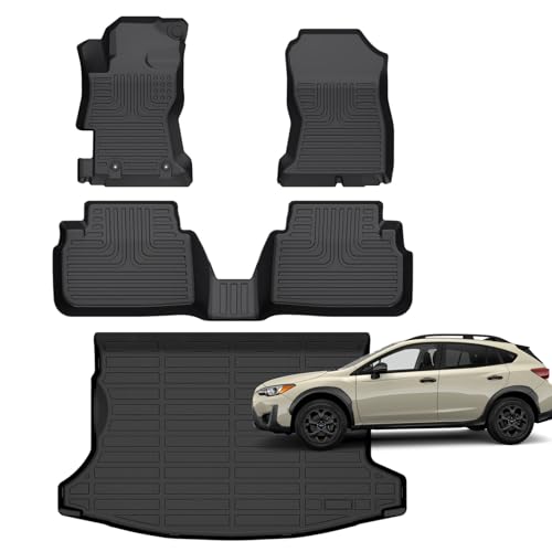 for Subaru Crosstrek 2018-2023 / Subaru Impreza 2017-2023 (Not Hybrid Models) Floor Mats, TPE Waterproof All Weather Floor Mats Cargo Liner Accessories