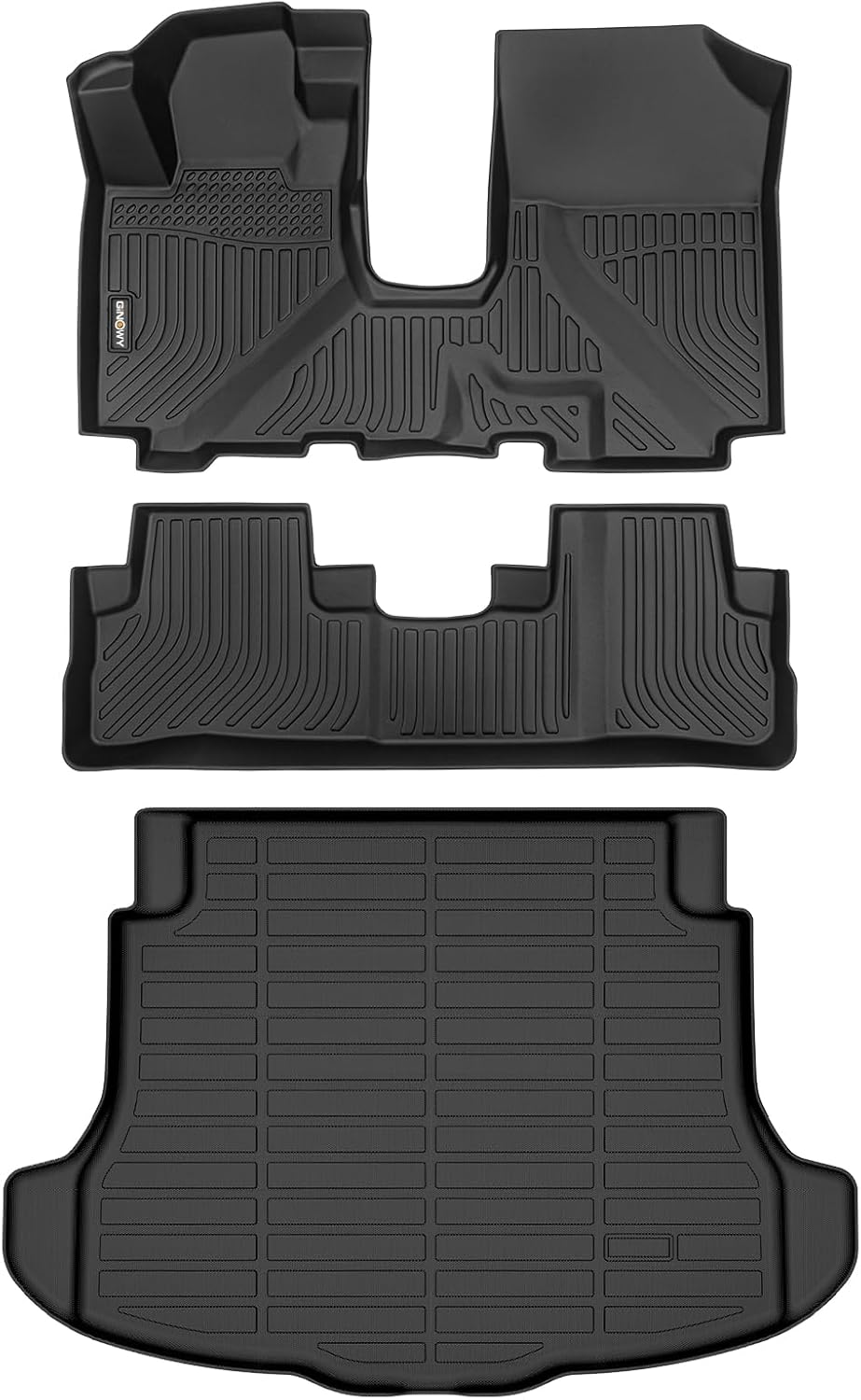 GINOWY-Floor Mats Cargo Liner Set for Honda CRV 2007-2011, TPE All Weather CR-V Car Mats