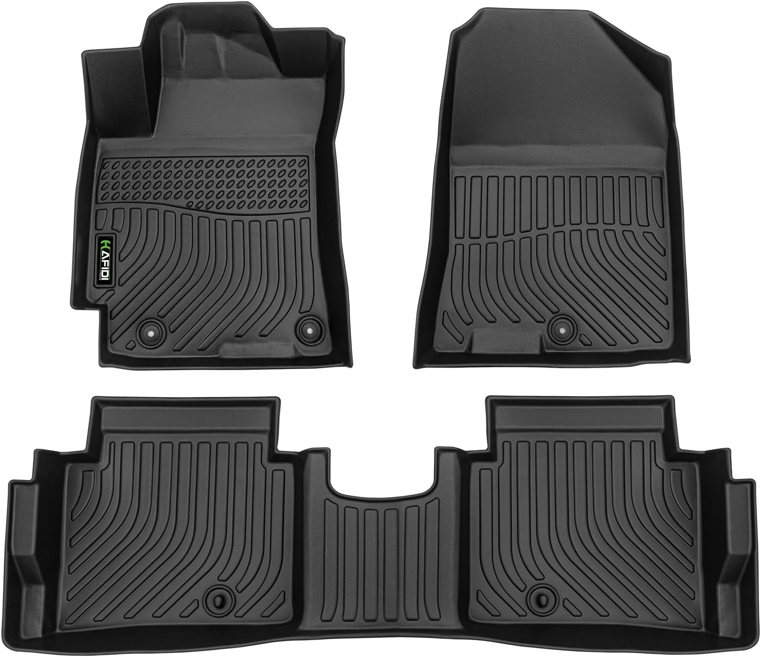 HAFIDI Floor Mats Fit for 2017-2020 Hyundai Elantra All Weather Protection TPE Anti-Slip Automotive Floor Liners, Fits 1st & 2nd Row Full Set Custom Accessories, Black
