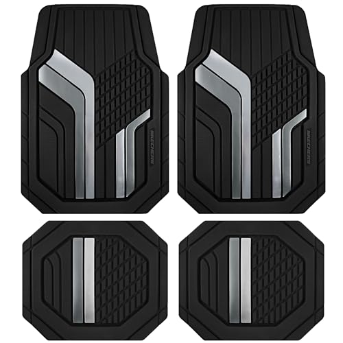 Skechers Heavy Duty Rubber Car Floor Mats (Dual Color)