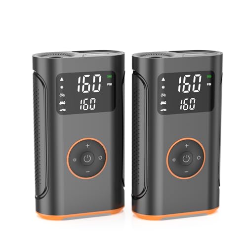 (New Upgrade) ZSX Tire Inflator Portable Air Compressor-160 PSI Air Pump with Memory Function, Electric Bike Pump with Tire Pressure Gauge, Tire Inflator for Car, Gifts for Men Husband Father