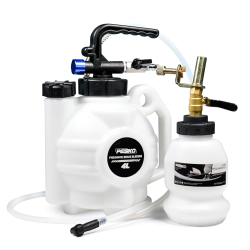 4L Vacuum Brake Bleeder Kit, Pneumatic Fluid Extractor Pump One Person, Oil Changer Vacuum Fluid Extractor for Automotive Fluids Vacuum Evacuation