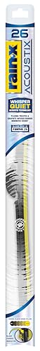 Rain-X Acoustix 26" Wiper Blades (Pack Of 1), Whisper Quiet Automotive Replacement Windshield Wipers, Plasma Treated & Graphite-infused Coating for Smooth Performance & Long-lasting Durability