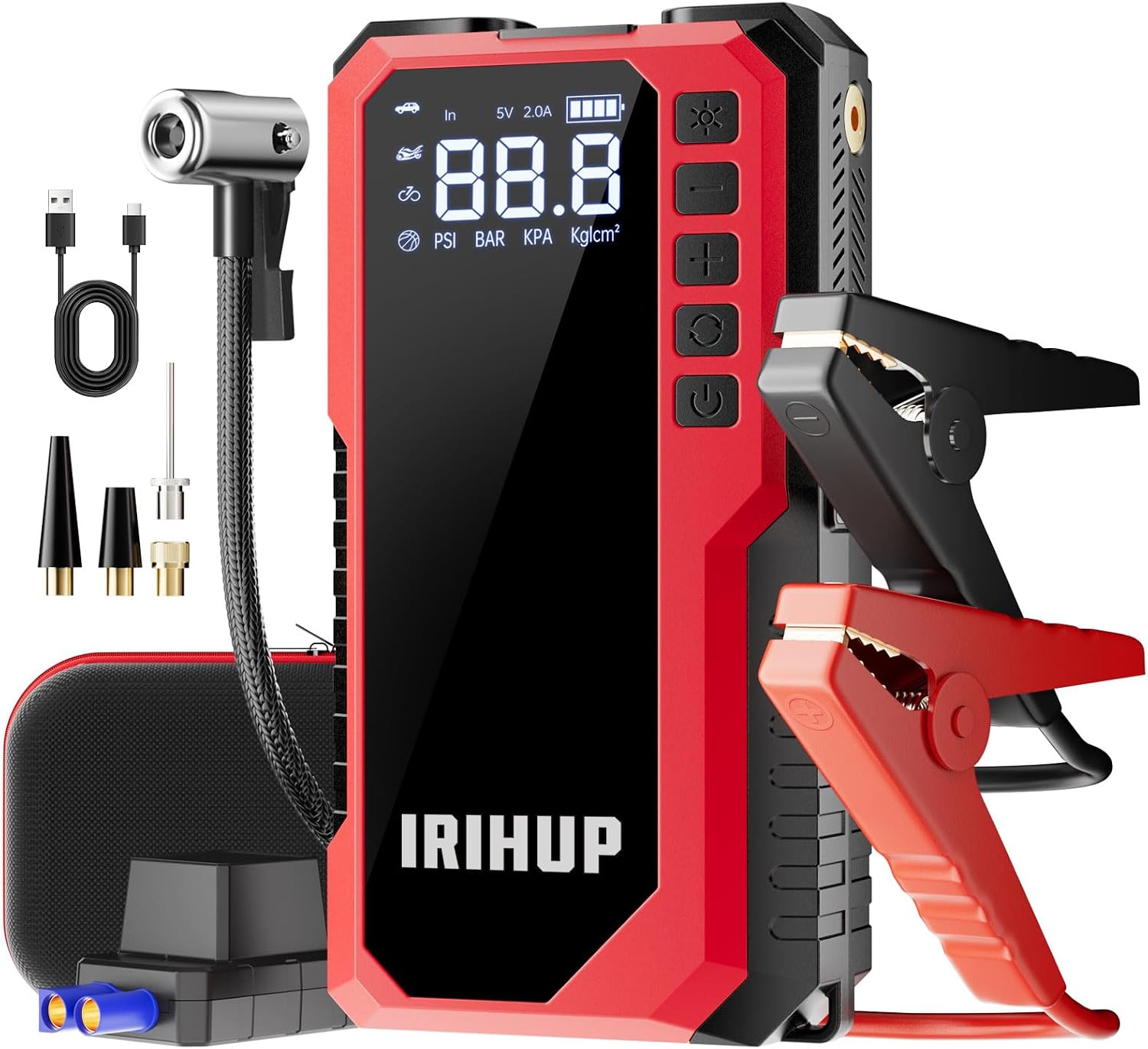 IRIHUP Jump Starter with Air Compressor