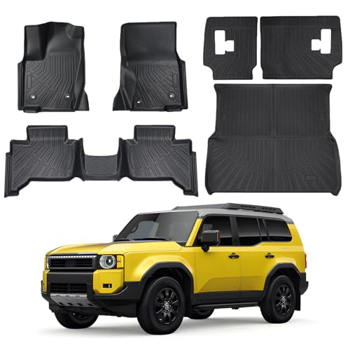 KUST Floor Mats Cargo Mat Set for 2024 2025 Toyota Land Cruiser 5 Seats