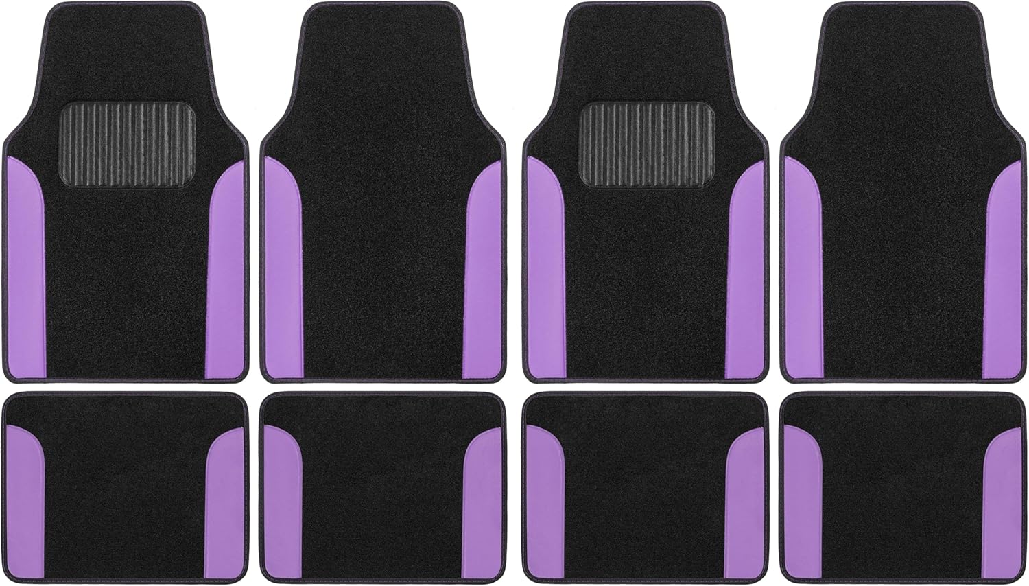 BDK Two‑Tone Carpet Car Floor Mats