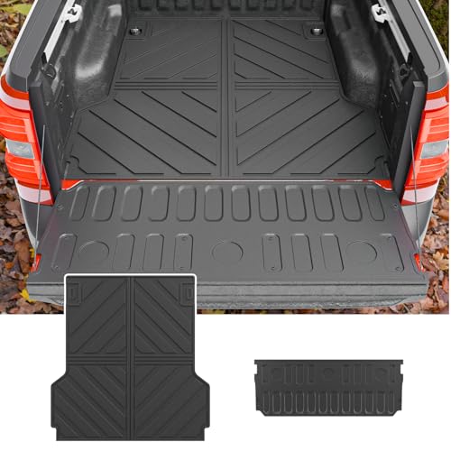 Truck Bed Mat Compatible with 2022 2023 2024 2025 Ford Maverick Bed Liner Protector Tailgate Protector Cargo Mat TPE Cargo Linder for Ford Maverick Accessories (Truck Bed Mat+Tailgate Mat)
