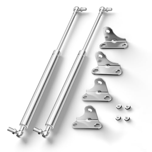 Vepagoo 20 inch 150Lb/667N Stainless Steel Gas Struts Shock for Boat Hatch, Marine Spring Prop Lift Support with Brackets for RV Bed Cabinet Trap Door Storage Box Lid, 2pcs (1pair)