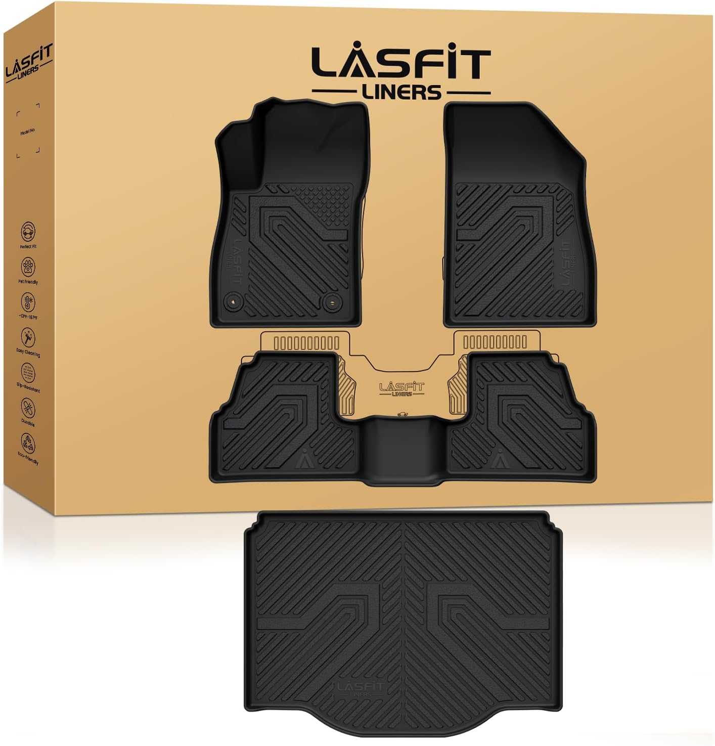 LASFIT Floor Mats & Cargo Liner for Chevy Trax & Buick Encore