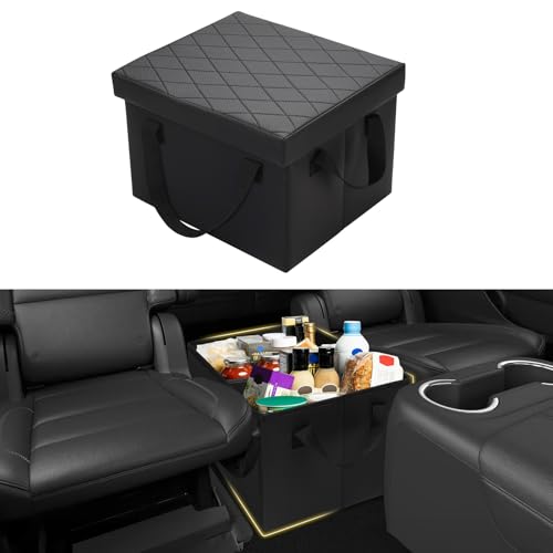 Mixsuper Liner Car Seat Organizer for 2015-2020 Chevy Tahoe/GMC Yukon, Console Organizer Backseat Box for Chevy Tahoe, Dog Toy Box Storage Bin Kids Toys Baby Supplies Travel Accessories