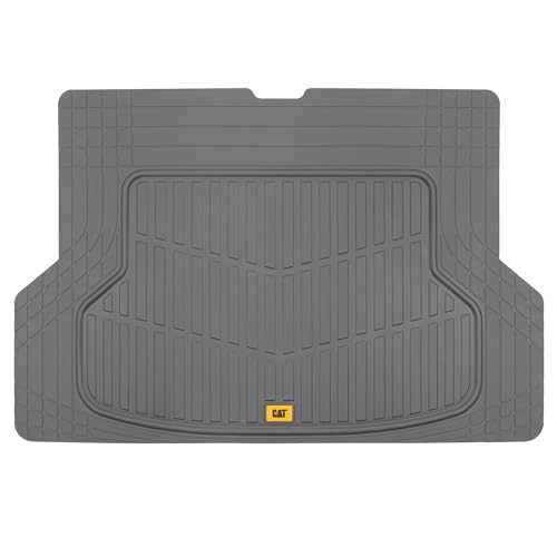 CAT Heavy Duty SUV Gray Cargo Liner & Car Trunk Mat - Universal Trimmable All Weather Cargo Mats for Back of SUV - SUV Trunk Mat & Carpet Cover Trunk Liner - Cargo Cover Trunk Cover 53" x 36.25"