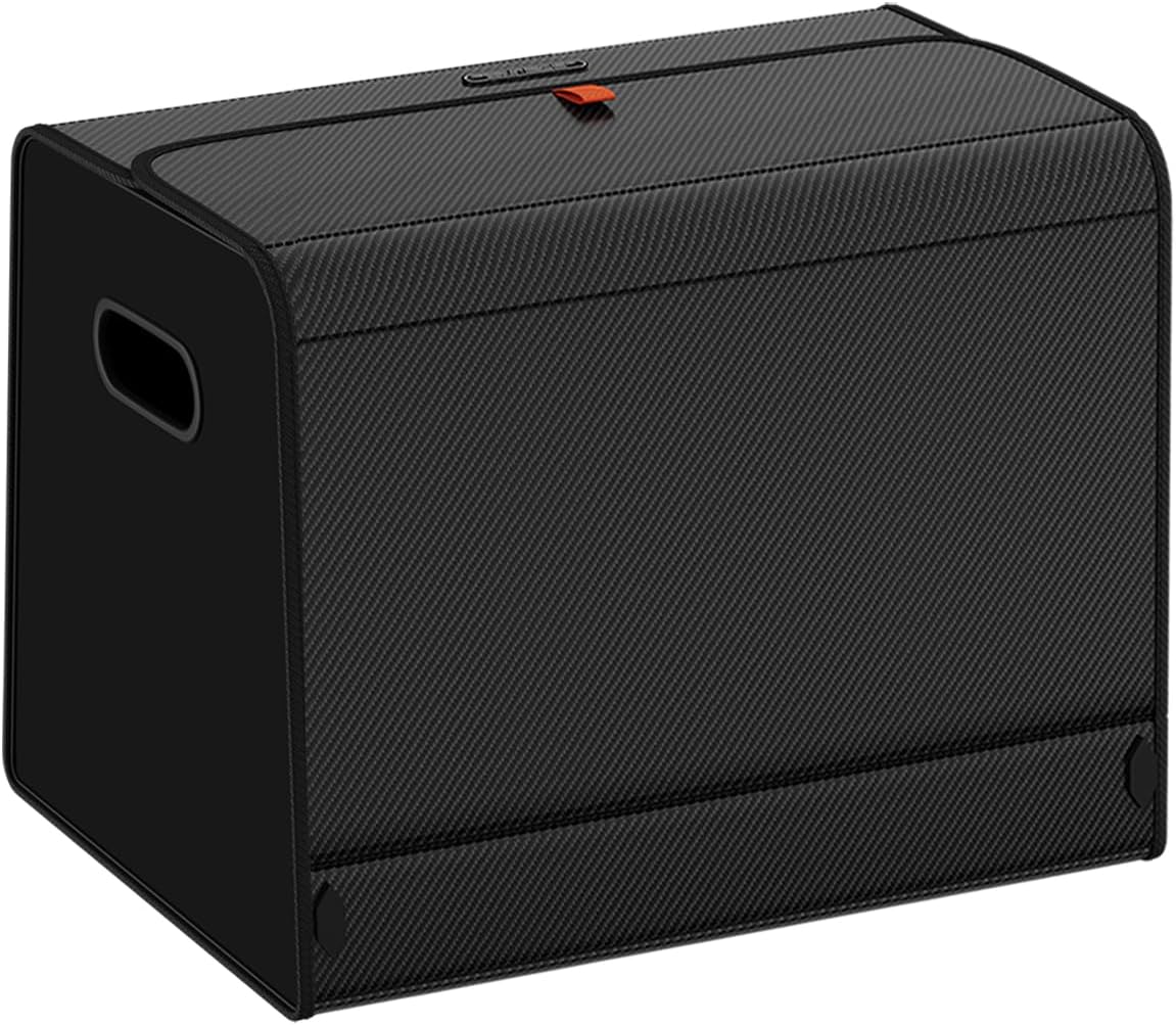 GMQ Car Trunk Organizer for SUV,Car Organizers and Storage with Collapsible Storage, Large Capacity for SUV, Truck, MPV (Carbon Black, M-15.8 * 13 * 12.5IN)