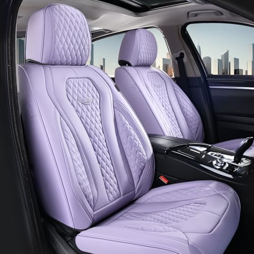 Coverado Seat Covers, Car Seat Covers Front Seats, Purple Car Seat Covers, Luxury Auto Seat Covers, Seat Cushion, Front Seat Covers Leatherette Car Seat Protector Universal Fit Most Cars