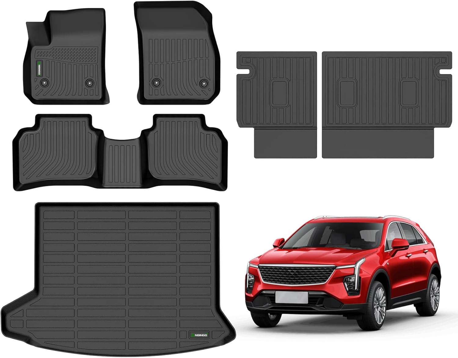 ANBINGOFloor Mats Fit for Cadillac XT4 2019-2025 & Seatback & Cargo Liners All Weather Rugs for Cadillac XT4 TPE Car Mats for Cadillac XT4 Rubber Trunk Carpet for Cadillac XT4 Automotive Accessories