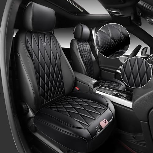 CAR PASS Luxury Napa Leather Front Seat Covers