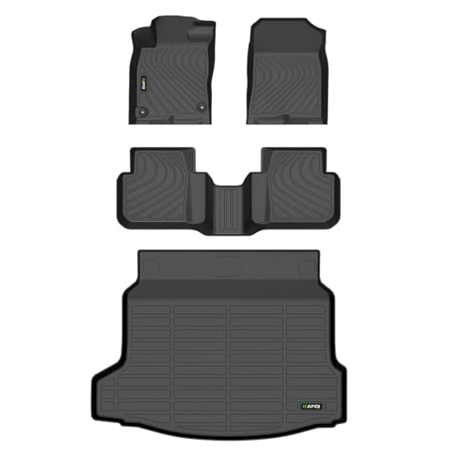 HAFIDI Floor Mats & Cargo Liner Set Fit for 2025 Honda Civic Hybrid Hatchback All Weather Protection TPE Anti-Slip Car Full Set Floor Liners Custom Accessories - Black