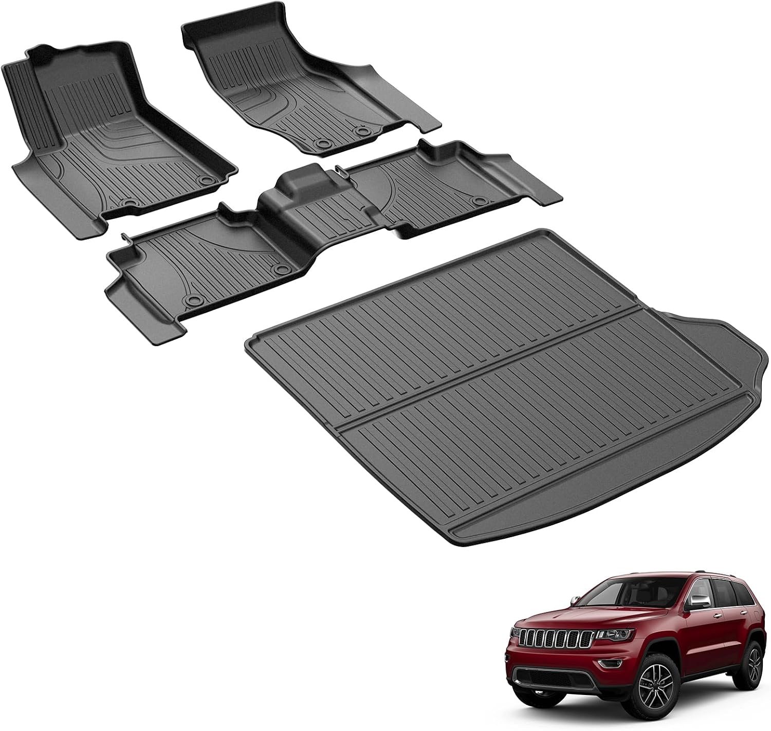AOMSAZTO Floor Mats and Cargo Mat Compatible with Jeep Grand Cherokee