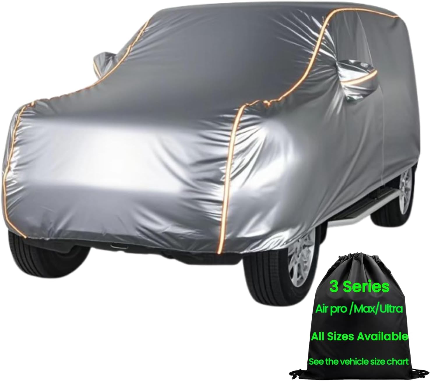 Outdoor Car Cover Waterproof All Weather Heavy Duty Snow Durability Small SUV Covers UV Rain Protection Scratch Free Cotton Full Exterior Cover Fit SUV Up to 182"