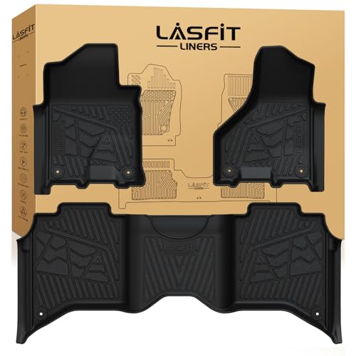 LASFIT Floor Mats for 2019-2024 2025 Ram 2500/3500 Crew Cab