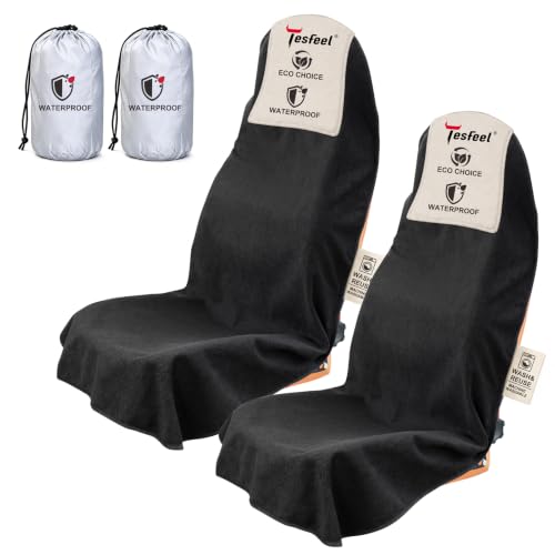 TESFEEL Universal Car Seat Cover Towel (Black)
